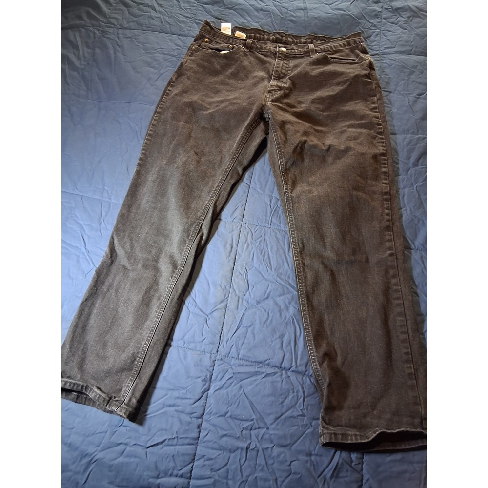 Levis 541 Regular Fit Jeans Mens 40x32 Faded Black Straight Leg Denim